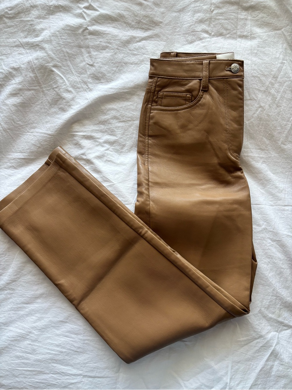 Aritzia/Wilfred Melina Faux Leather Straight Leg Pants